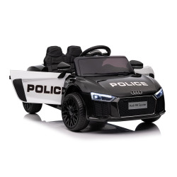 Audi R8 Policja na akumulator dla dzieci + Pilot + EVA + Wolny Start + MP3 LED