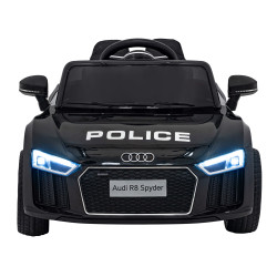 Audi R8 Policja na akumulator dla dzieci + Pilot + EVA + Wolny Start + MP3 LED