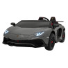 Auto Lamborghini Aventador SV na akumulator dla 2 dzieci Szary + Pilot 2,4 GHz + Pianka EVA + Audio LED