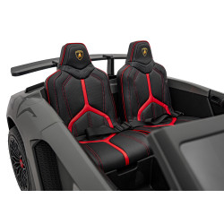 Auto Lamborghini Aventador SV na akumulator dla 2 dzieci Szary + Pilot 2,4 GHz + Pianka EVA + Audio LED