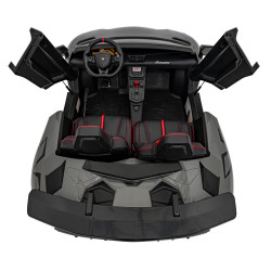 Auto Lamborghini Aventador SV na akumulator dla 2 dzieci Szary + Pilot 2,4 GHz + Pianka EVA + Audio LED