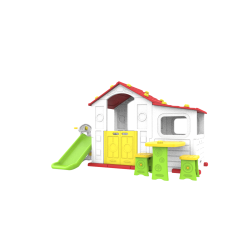 Duży Dom Z Przedsionkiem 4w1 Czerwony Dach