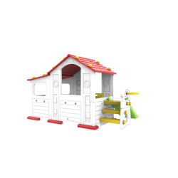 Duży Dom Z Przedsionkiem 4w1 Czerwony Dach