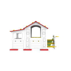 Duży Dom Z Przedsionkiem 4w1 Czerwony Dach