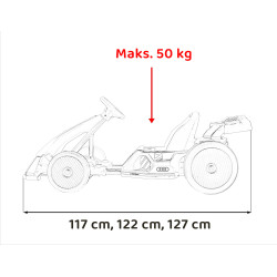 Pojazd Gokart Audi z Funkcją Driftu Czerwony