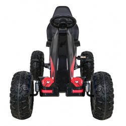 Duży Gokart Strong na pedały dla dzieci Czarny + Obciążenie 100 kg + Koła EVA + Hamulec ręczny + Sportowy fotel