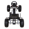 Duży Gokart Strong na pedały dla dzieci Czarny + Obciążenie 100 kg + Koła EVA + Hamulec ręczny + Sportowy fotel