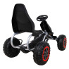Duży Gokart Strong na pedały dla dzieci Czarny + Obciążenie 100 kg + Koła EVA + Hamulec ręczny + Sportowy fotel