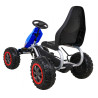 Duży Gokart Strong na pedały dla dzieci Niebieski + Obciążenie 100 kg + Koła EVA + Hamulec ręczny + Sportowy fotel