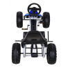 Duży Gokart Strong na pedały dla dzieci Niebieski + Obciążenie 100 kg + Koła EVA + Hamulec ręczny + Sportowy fotel