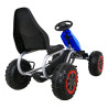 Duży Gokart Strong na pedały dla dzieci Niebieski + Obciążenie 100 kg + Koła EVA + Hamulec ręczny + Sportowy fotel