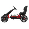 Gokart ABARTH na pedały dla dzieci Czarny + Koła EVA + Hamulec ręczny + Wolny bieg