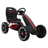 Gokart ABARTH na pedały dla dzieci Czarny + Koła EVA + Hamulec ręczny + Wolny bieg