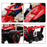 Zestaw Klocków Bolid, formuła 1 - 1185el. Czerwony