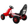 Gokart Champion na pedały dla dzieci 3+ Czerwony + Pompowane opony + Regulowane siedzisko + Ręczny hamulec