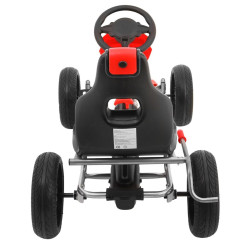 Gokart Grand Ride na pedały dla dzieci 3+ Czerwony + Koła EVA + Regulacja fotela + Hamulec ręczny