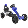 Gokart Grand Ride na pedały dla dzieci 3+ Niebieski + Koła EVA + Regulacja fotela + Hamulec ręczny