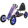 Gokart Full Ahead AIR na pedały dla dzieci 3+ Niebieski + Regulacja siedziska + Pompowane koła + Hamulec ręczny
