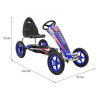 Gokart Full Ahead AIR na pedały dla dzieci 3+ Niebieski + Regulacja siedziska + Pompowane koła + Hamulec ręczny