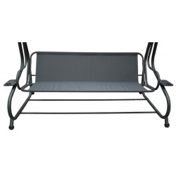 Rodzinna Huśtawka ogrodowa z Daszkiem Zielony + Tekstylina 2x1 + Regulowane siedzisko + Materac + 2 Podstawki na napoje