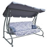 Huśtawka Ogrodowa Siedzisko Textylina 2x1 WZÓR Szara