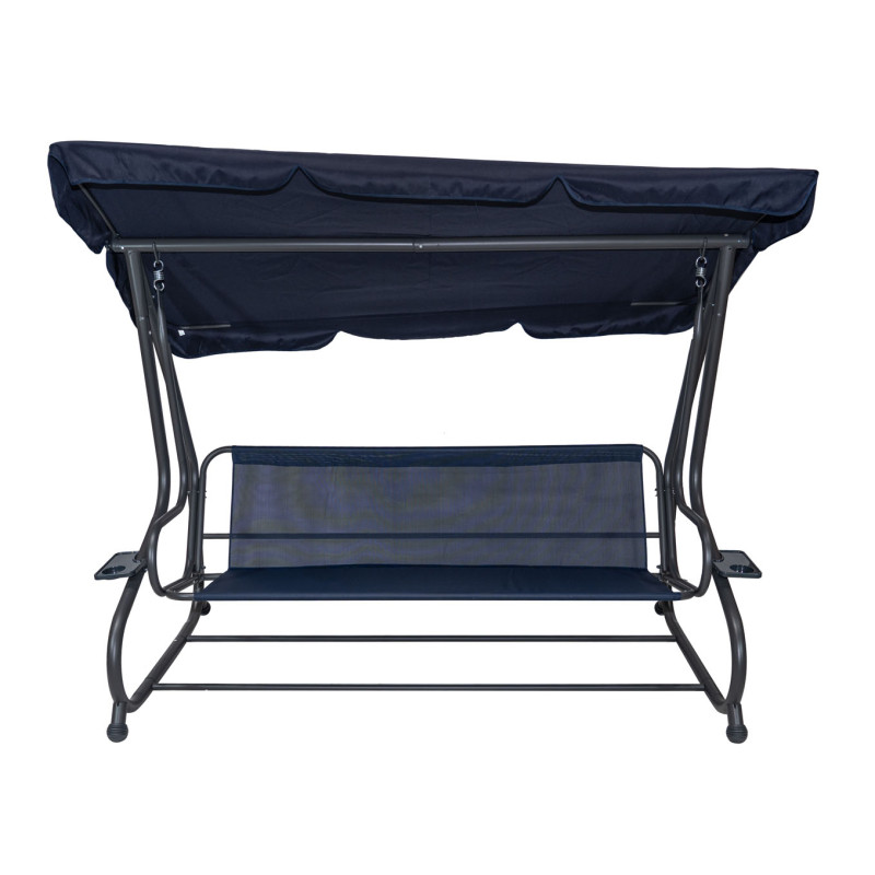 Huśtawka Ogrodowa Siedzisko Textylina 2x1 Granatowa
