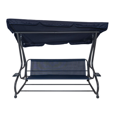 Huśtawka Ogrodowa Siedzisko Textylina 2x1 Granatowa
