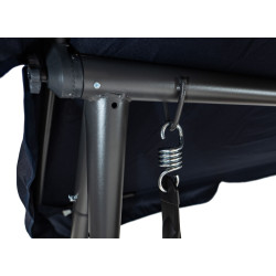 Huśtawka Ogrodowa Siedzisko Textylina 2x1 Granatowa