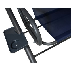 Huśtawka Ogrodowa Siedzisko Textylina 2x1 Granatowa