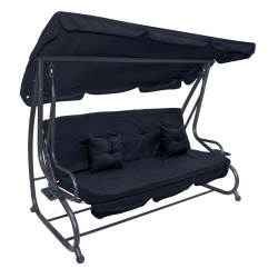Huśtawka Ogrodowa Siedzisko Textylina 2x1 Granatowa