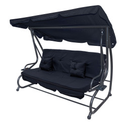 Huśtawka Ogrodowa Siedzisko Textylina 2x1 Granatowa