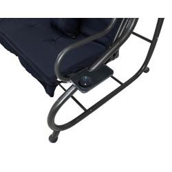 Huśtawka Ogrodowa Siedzisko Textylina 2x1 Granatowa