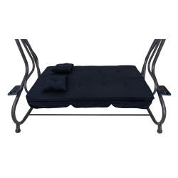 Huśtawka Ogrodowa Siedzisko Textylina 2x1 Granatowa