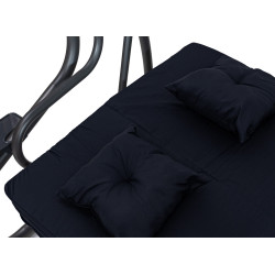 Huśtawka Ogrodowa Siedzisko Textylina 2x1 Granatowa