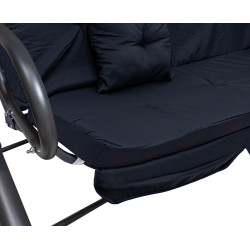 Huśtawka Ogrodowa Siedzisko Textylina 2x1 Granatowa