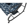 Huśtawka Ogrodowa Siedzisko Textylina 2x1 Wzór Liście Granatowa