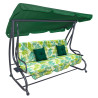 Huśtawka Ogrodowa Siedzisko Textylina 2x1 Wzór Liście Palmy