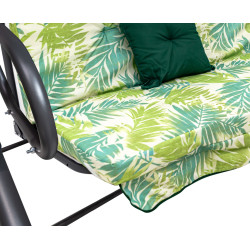 Huśtawka Ogrodowa Siedzisko Textylina 2x1 Wzór Liście Palmy