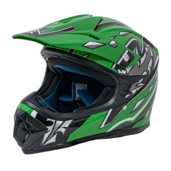 Kask Motocyklowy Enduro Zielony S