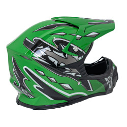 Kask Motocyklowy Enduro Zielony M