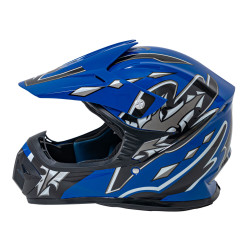 Kask Motocyklowy Enduro Niebieski S