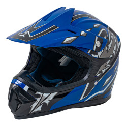 Kask Motocyklowy Enduro Niebieski M