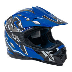 Kask Motocyklowy Enduro Niebieski L