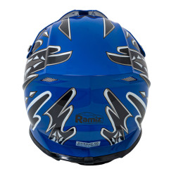 Kask Motocyklowy Enduro Niebieski L