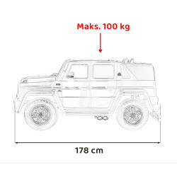 Pojazd Mercedes Benz MAYBACH G650 STRONG Niebieski