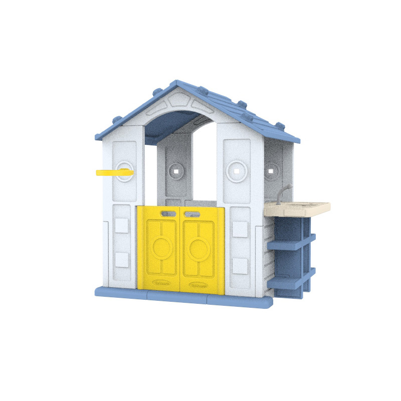 Dom Z Koszykówką i Zlewem Niebieski Dach