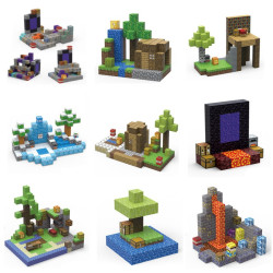 Klocki Magnetyczne Minecraft 128 szt. – Polana i Zatoczka | Zabawkolandia24