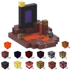 Klocki Magnetyczne Minecraft 128 szt. – Portal Nether | Zabawkolandia24