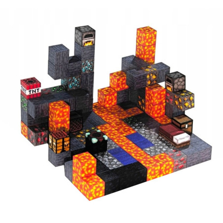 Klocki Magnetyczne Minecraft 143 szt. – Wulkan – T063 – 8 Magnesów