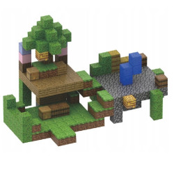 Klocki Magnetyczne Minecraft 216 szt. – Leśna Twierdza – T064 – 8 Magnesów